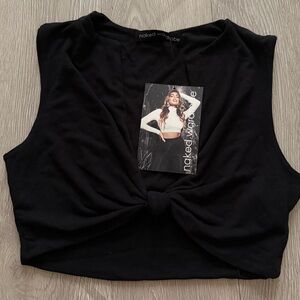 Naked Wardrobe Front Twist Crop Top